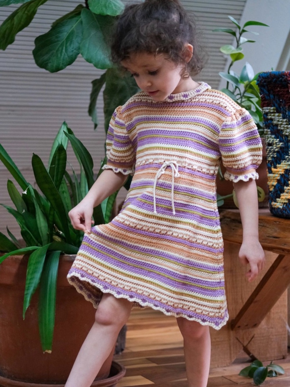 Bebe Organic Paloma Dress In Summer Crochet Girl’s Size 2y Nwt — image 2 of 4